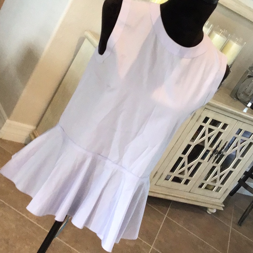 Theory sleeveless peplum top, very pale lavender, size small